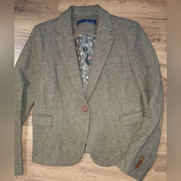 ZARA BASIC WOOL JACKET - Picture 1 of 3